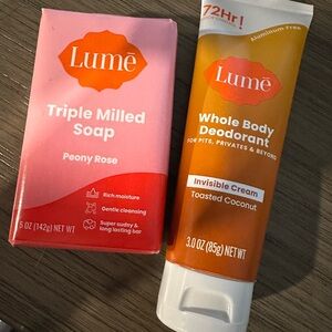 Brand New Lume Triple Milled Soap and Whole Body Deodorant